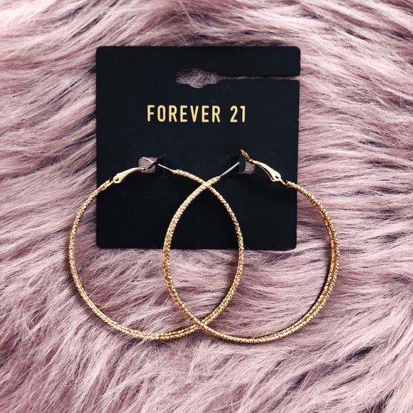 Forever 21 Jewelry - Forever 21 Gold Hoop Earrings